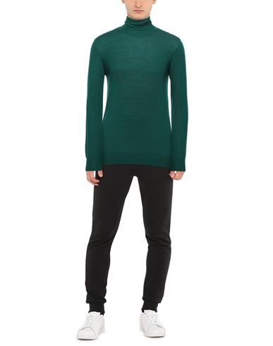 Man Turtleneck Emerald green Size M Wool
