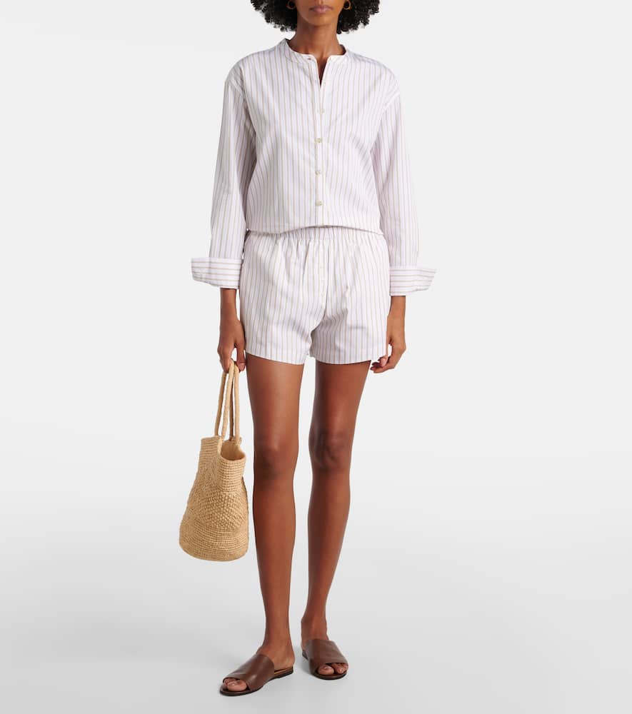 Yoshi striped cotton-blend shirt