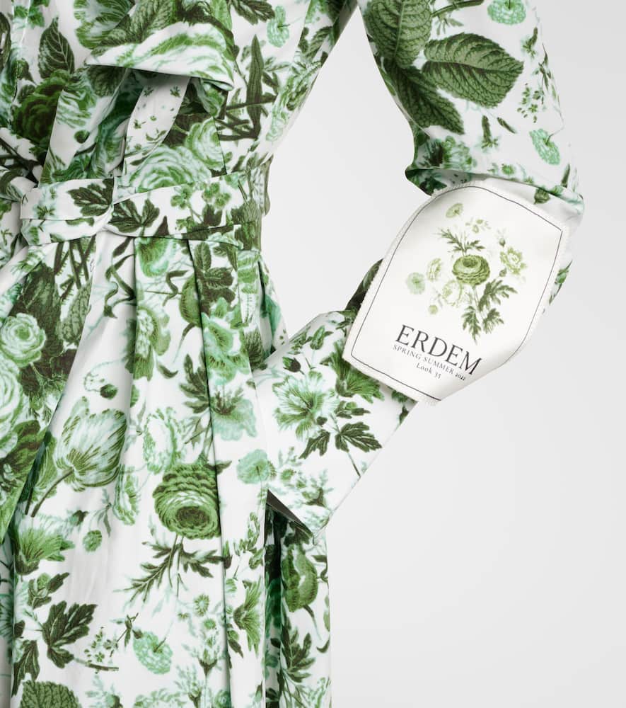 Floral cotton shirt dress
