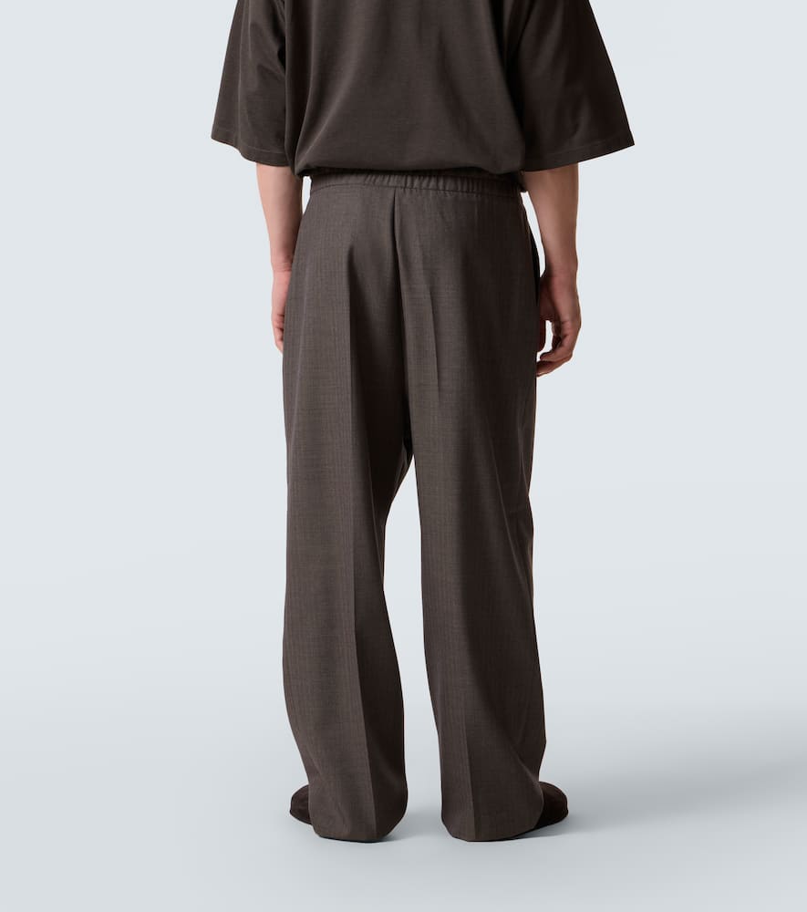 Virgin wool straight pants