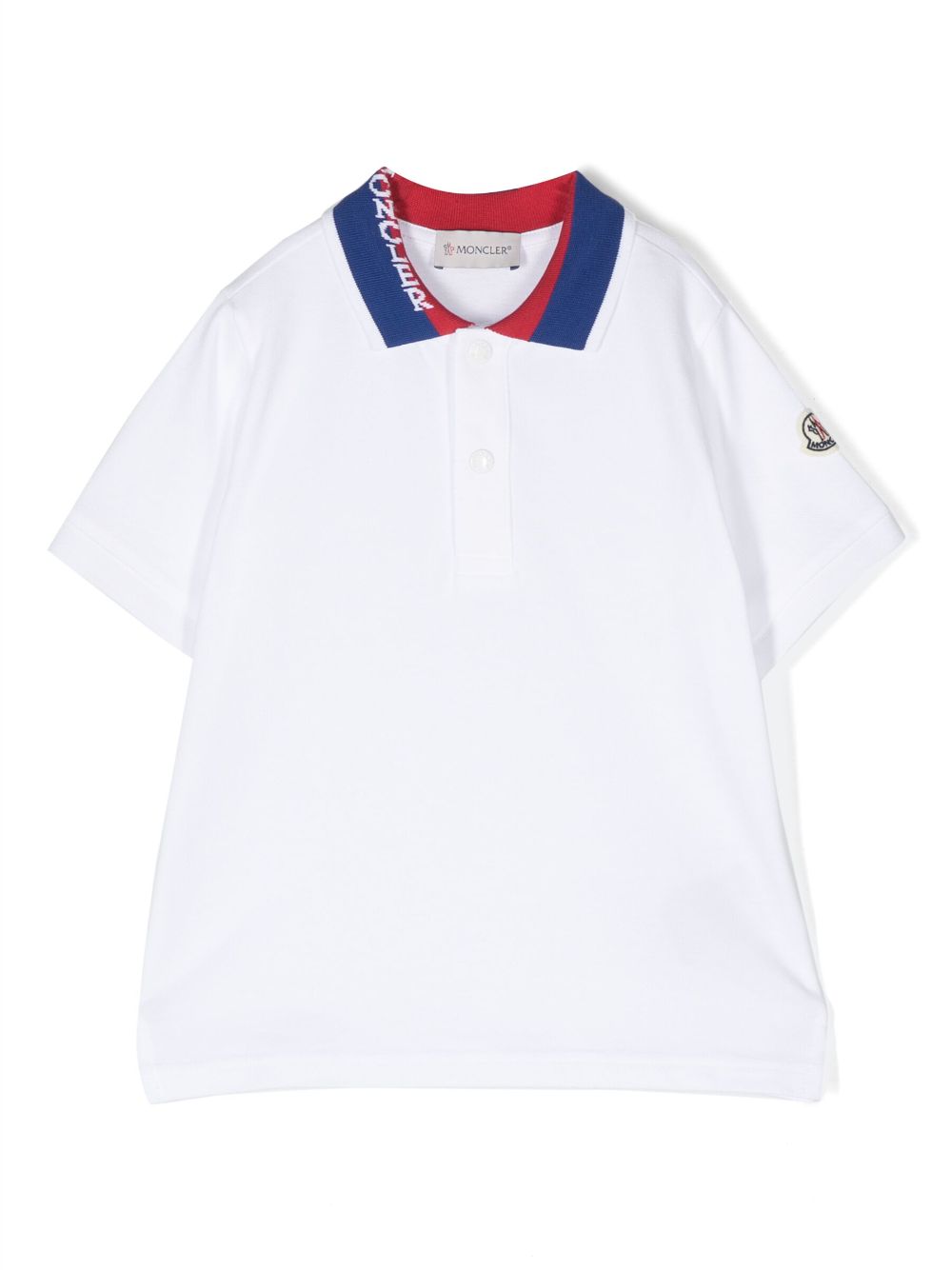 Logo-patch cotton polo shirt - Blue