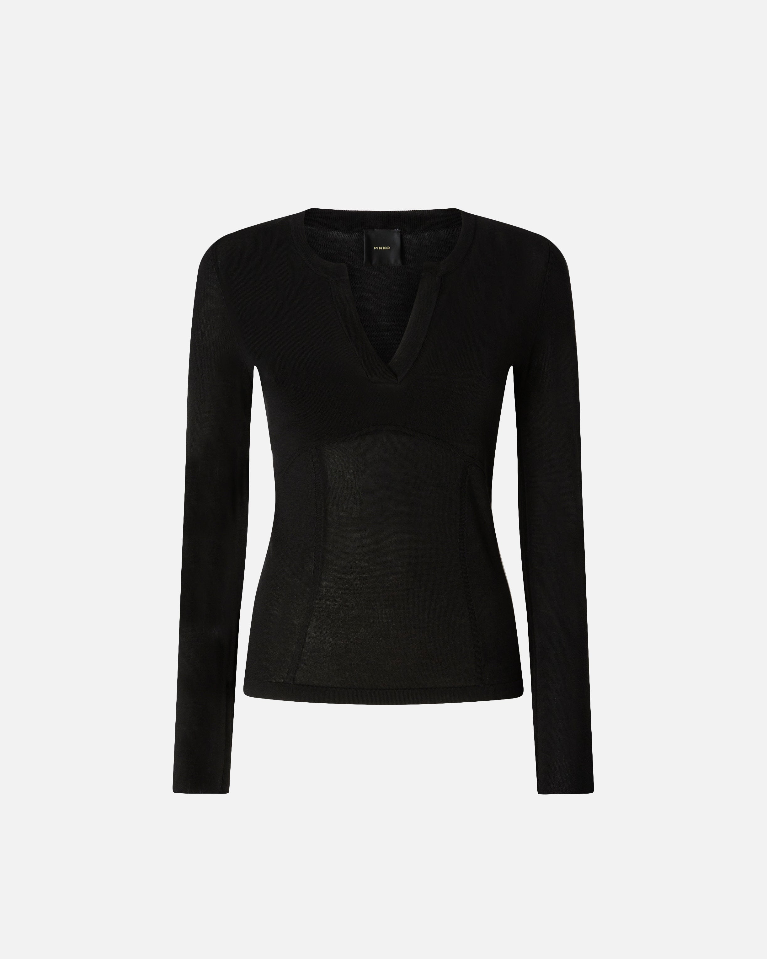 Sweater Long-sleeve With V-open Neckline