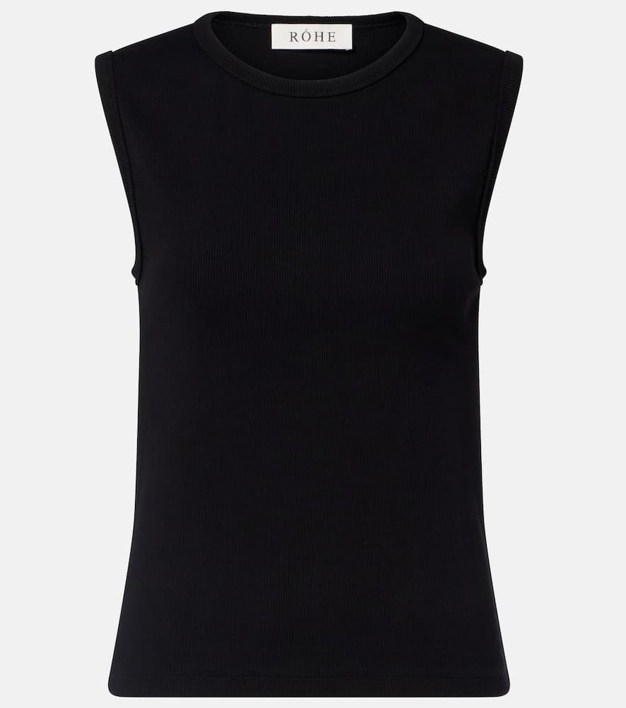 Róhe Ribbed-knit cotton-blend tank top