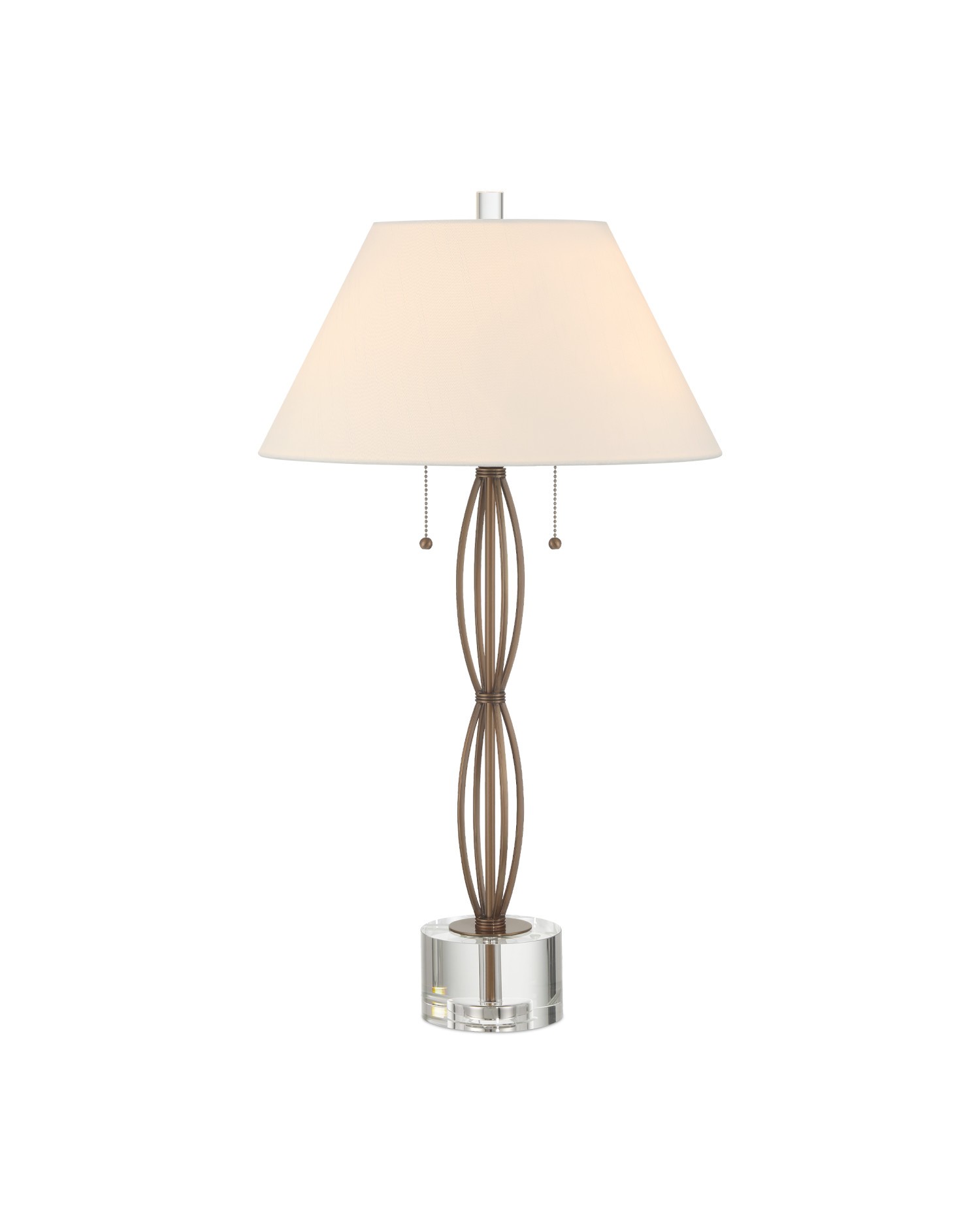 Antique Brass Clear Table Lamp from the Mizner Table Lamp Collection