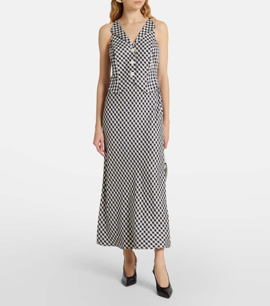 Kimmy checked maxi dress