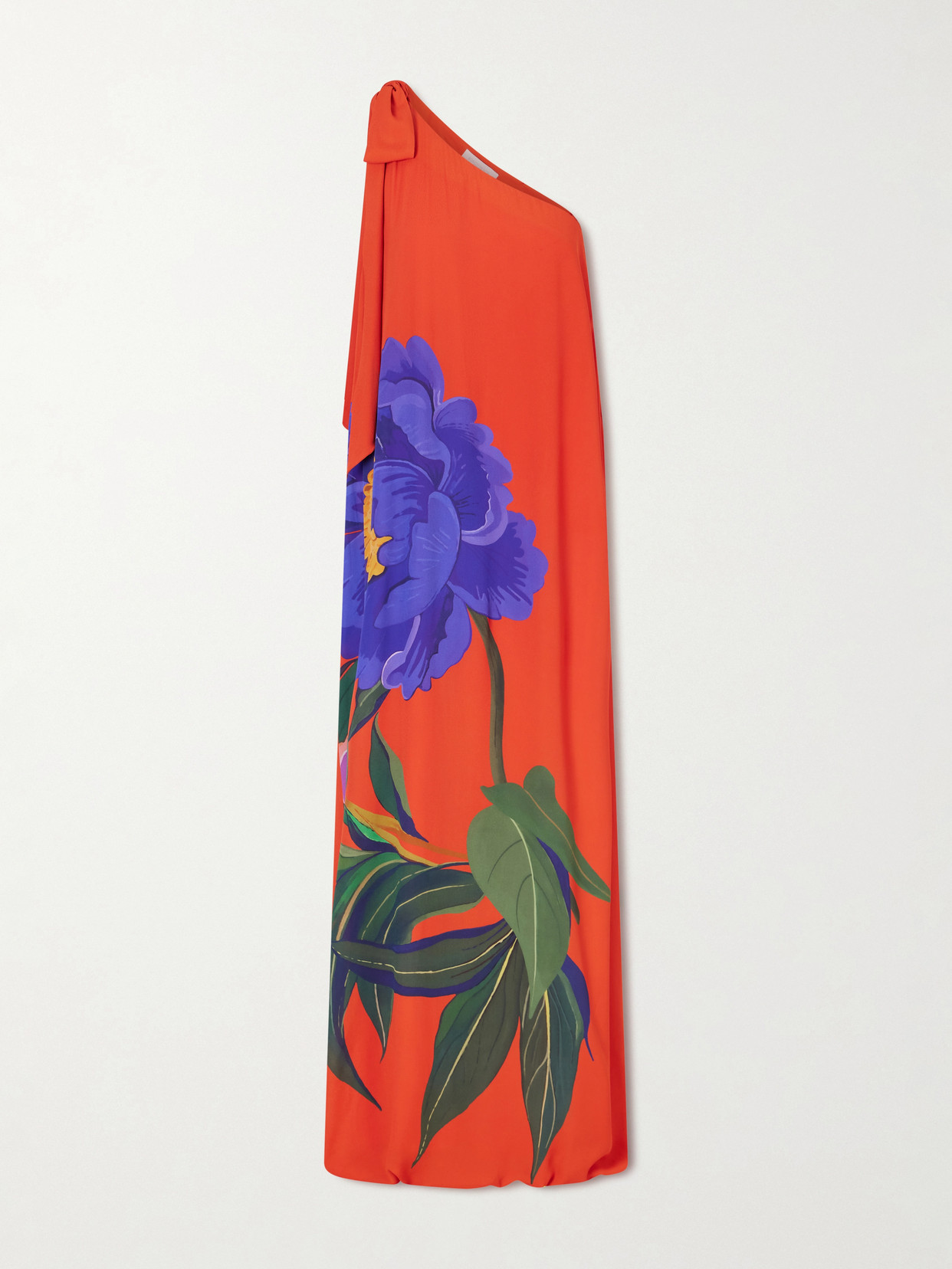 Lani Floral-print Satin-crepe Maxi Dress - Red