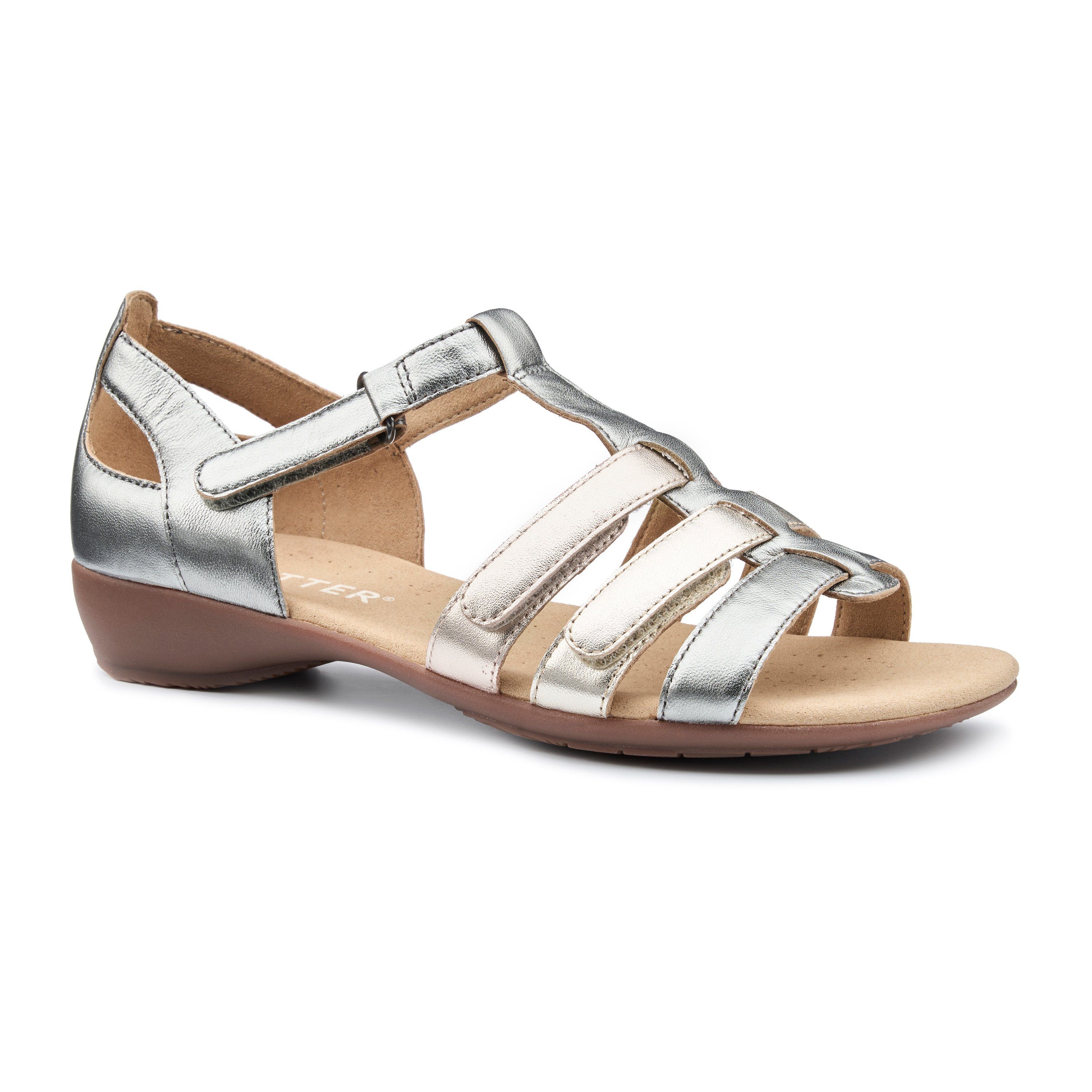 Hotter Women's 'Solei' Gladiator Sandals in Metallic