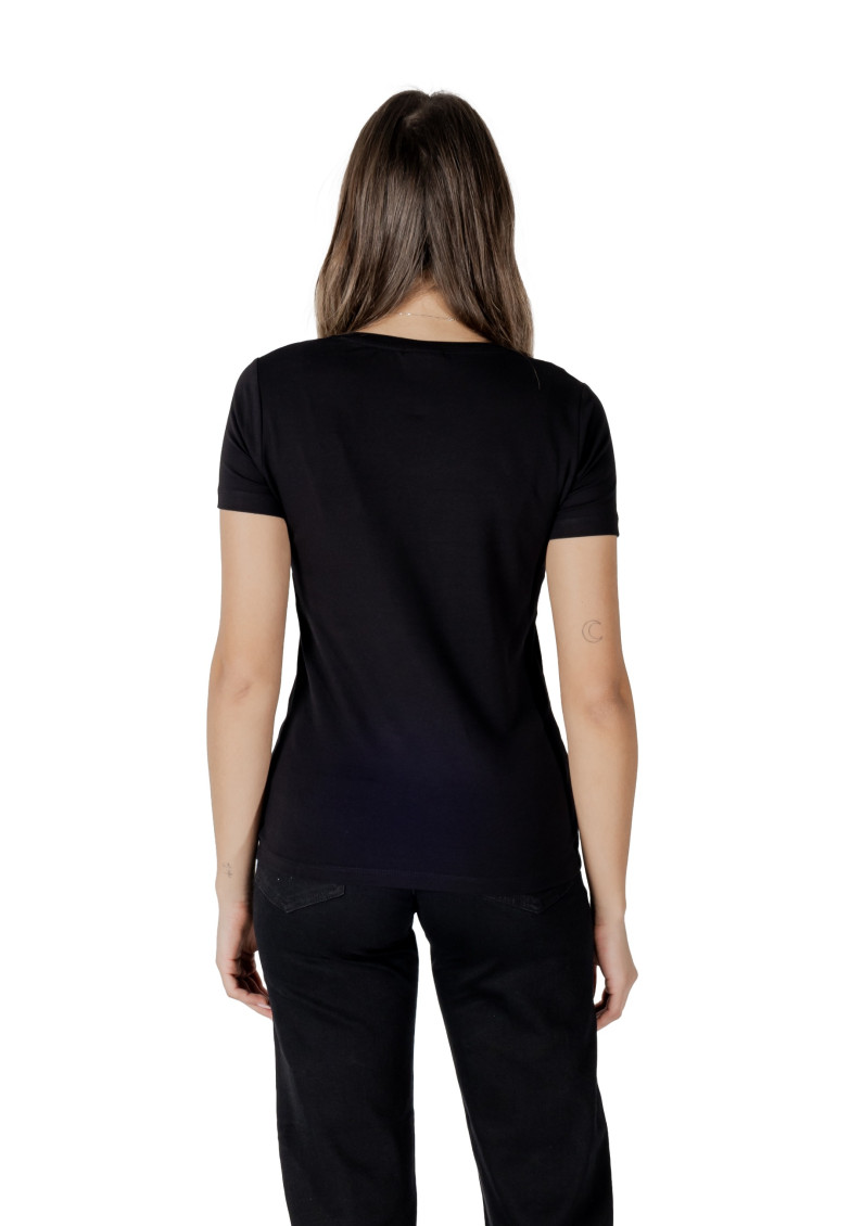 Black Logo Round Neck T-Shirt