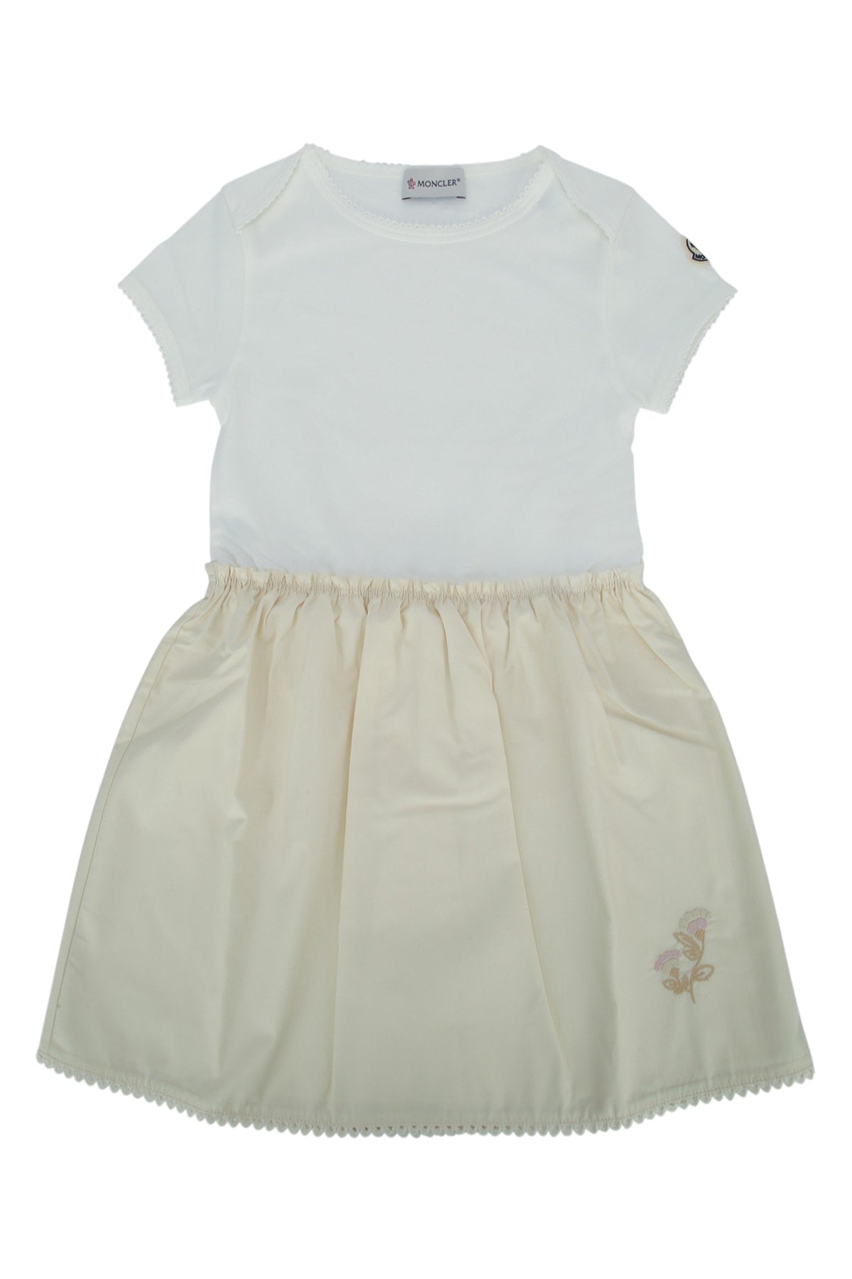 Cotton-Blend A-Line Dress — Cream