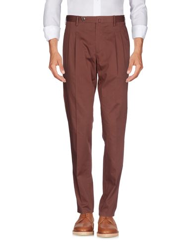 Man Pants Chocolate brown Size 32 Cotton, Silk, Elastane