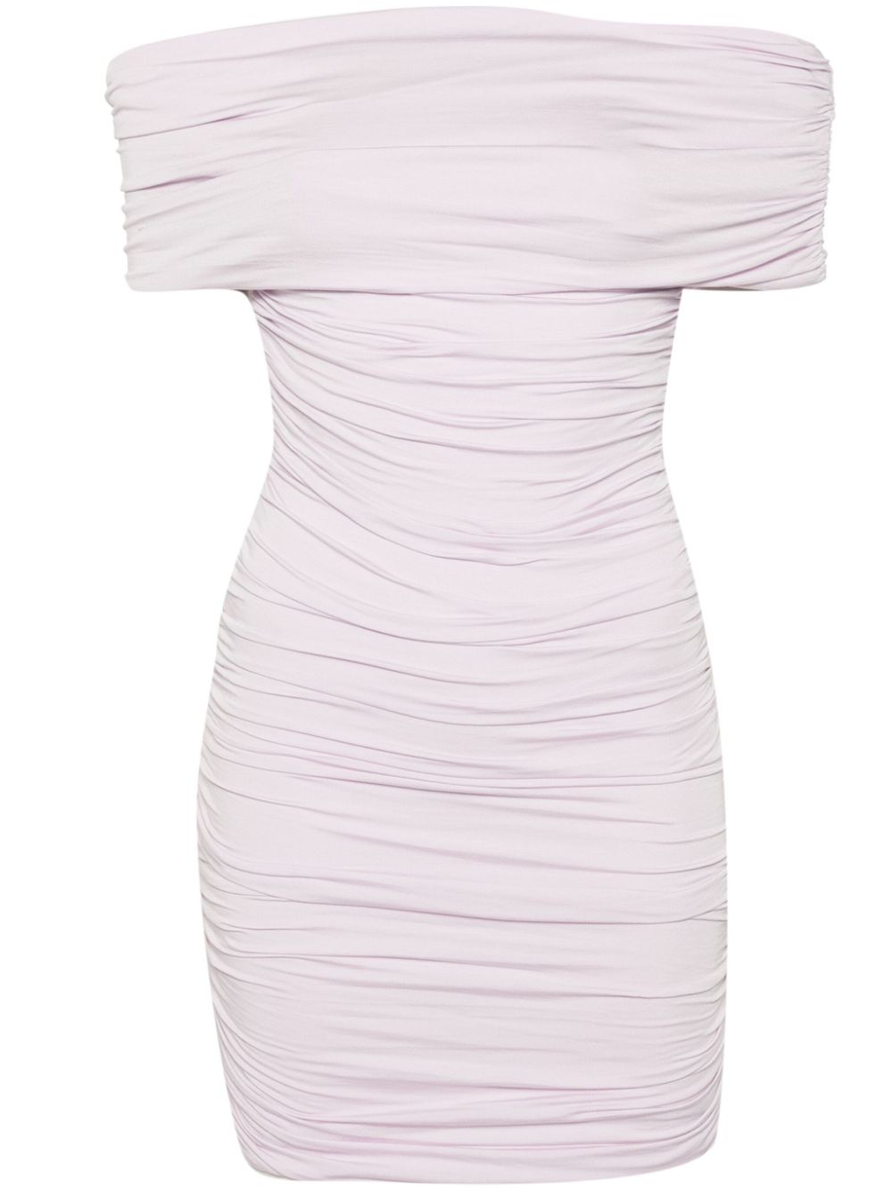 Cowl-neck draped minidress - Pink