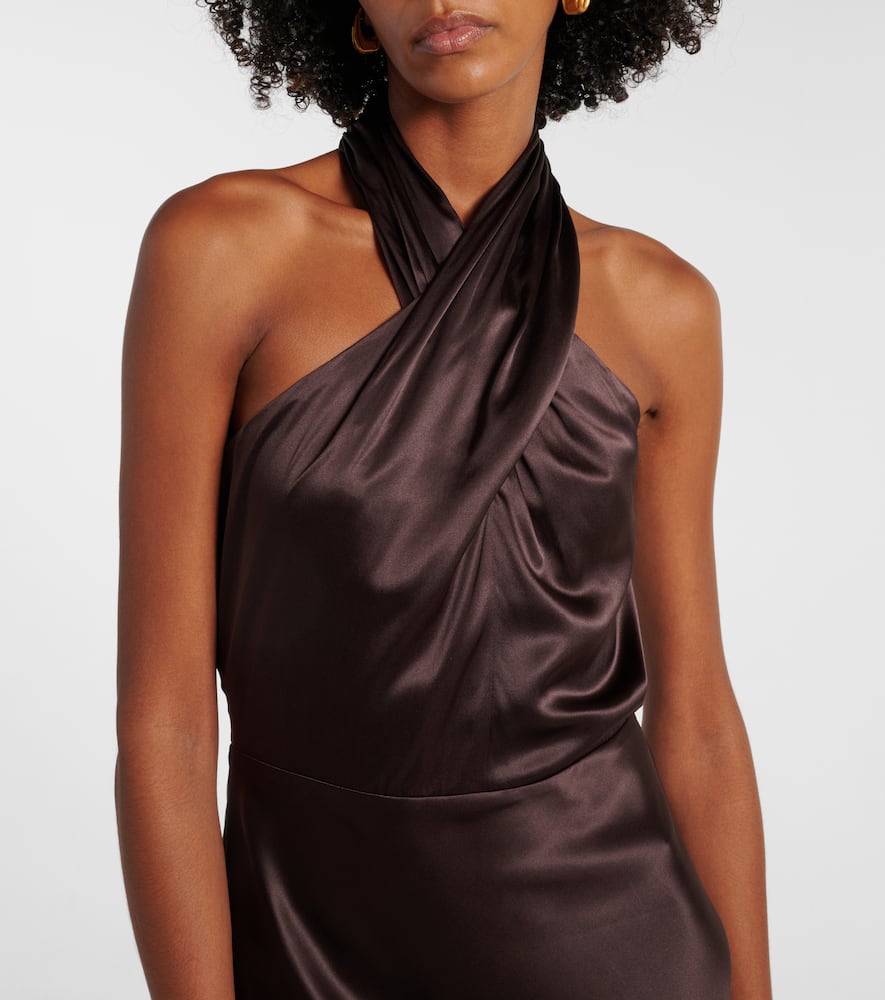 Veronica Beard Alberta silk-blend satin maxi dress