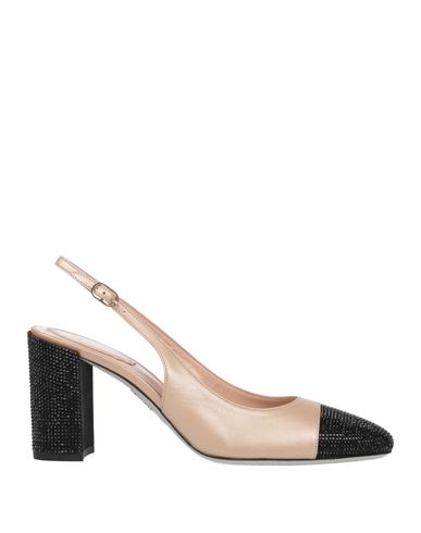 Rene' Caovilla Woman Pumps Black Size 11 Leather, Textile fibers