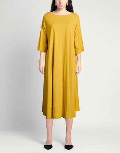 A. b Apuntob Woman Midi dress Mustard Size 2 Cotton