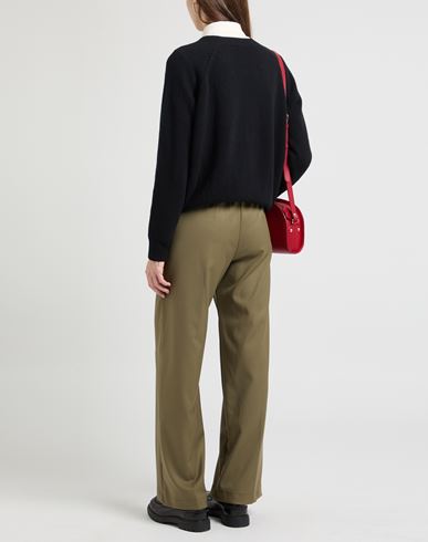 Woman Pants Military green Size 6 Polyester, Viscose, Elastane