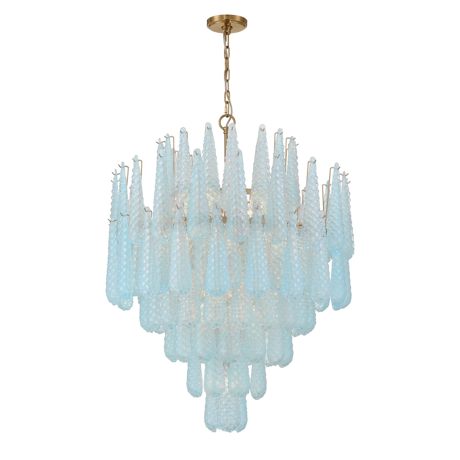 Aged Brass Chandelier from the Ollie Collection