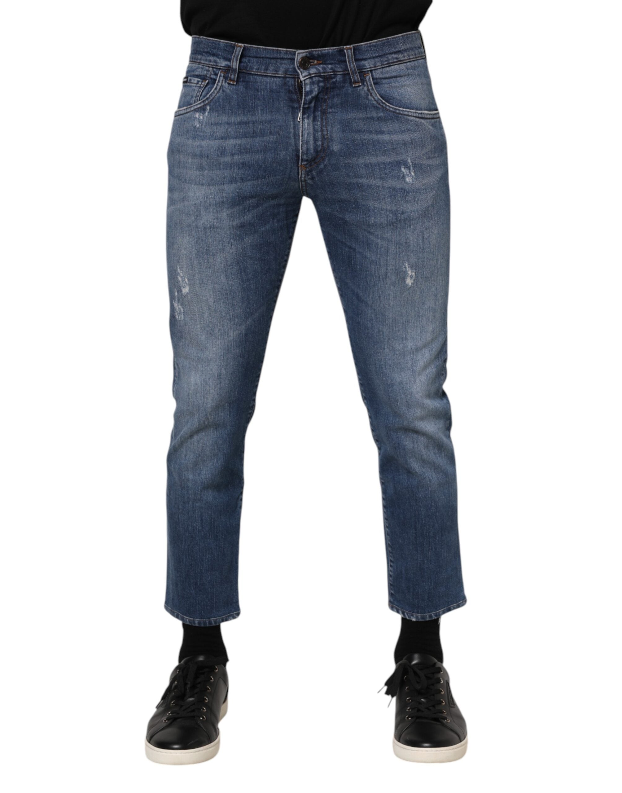 Cotton Denim Jeans — Blue