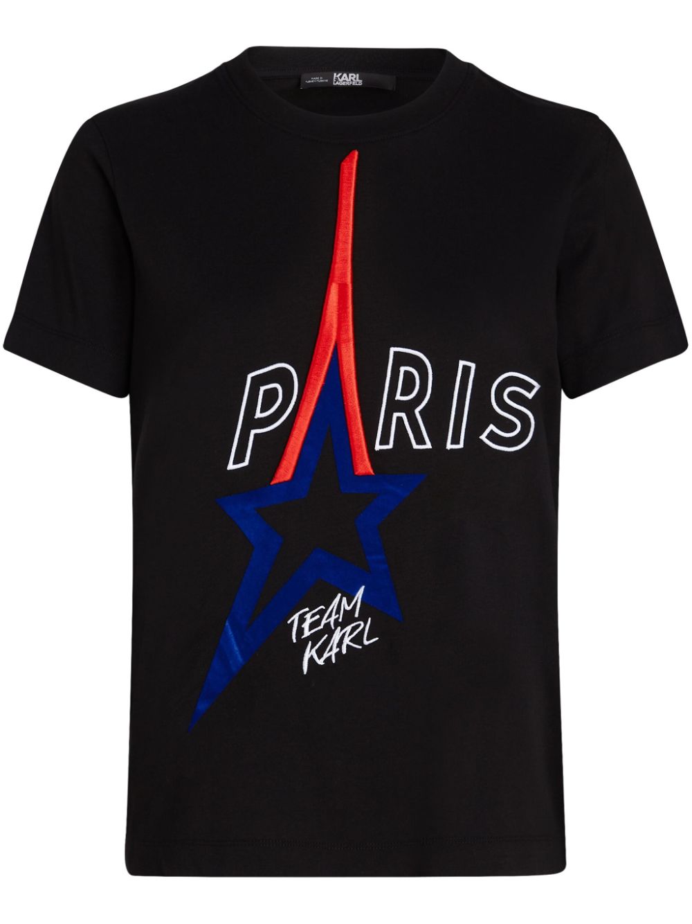 Paris organic-cotton T-shirt - Black