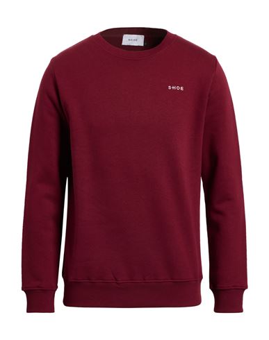 Man Sweatshirt Burgundy Size S Cotton, Polyester