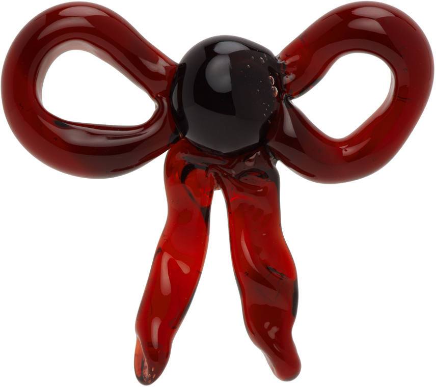 LEVENS JEWELS Red Small Lazo Single Earring