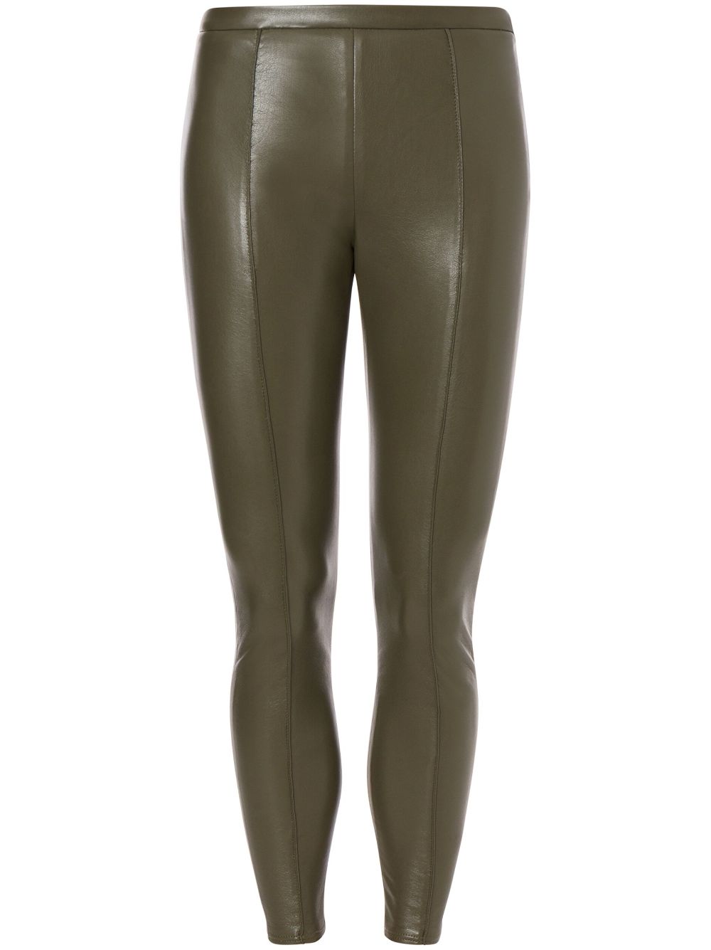 Faux-leather skinny trousers - Green