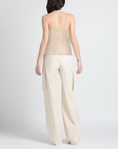 Woman Top Beige Size 2 Polyester, Polyamide, Metallic Polyester