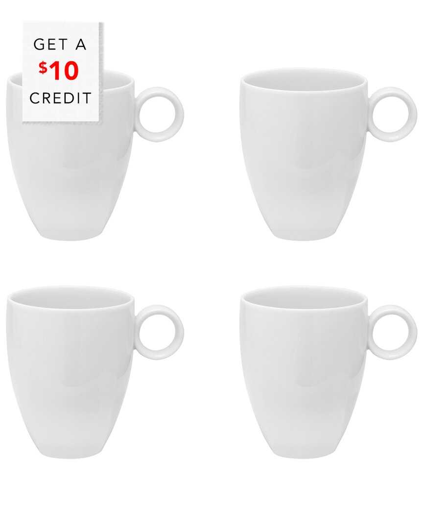 CarrZ White Mugs (Set Of 4) with $10 Credit