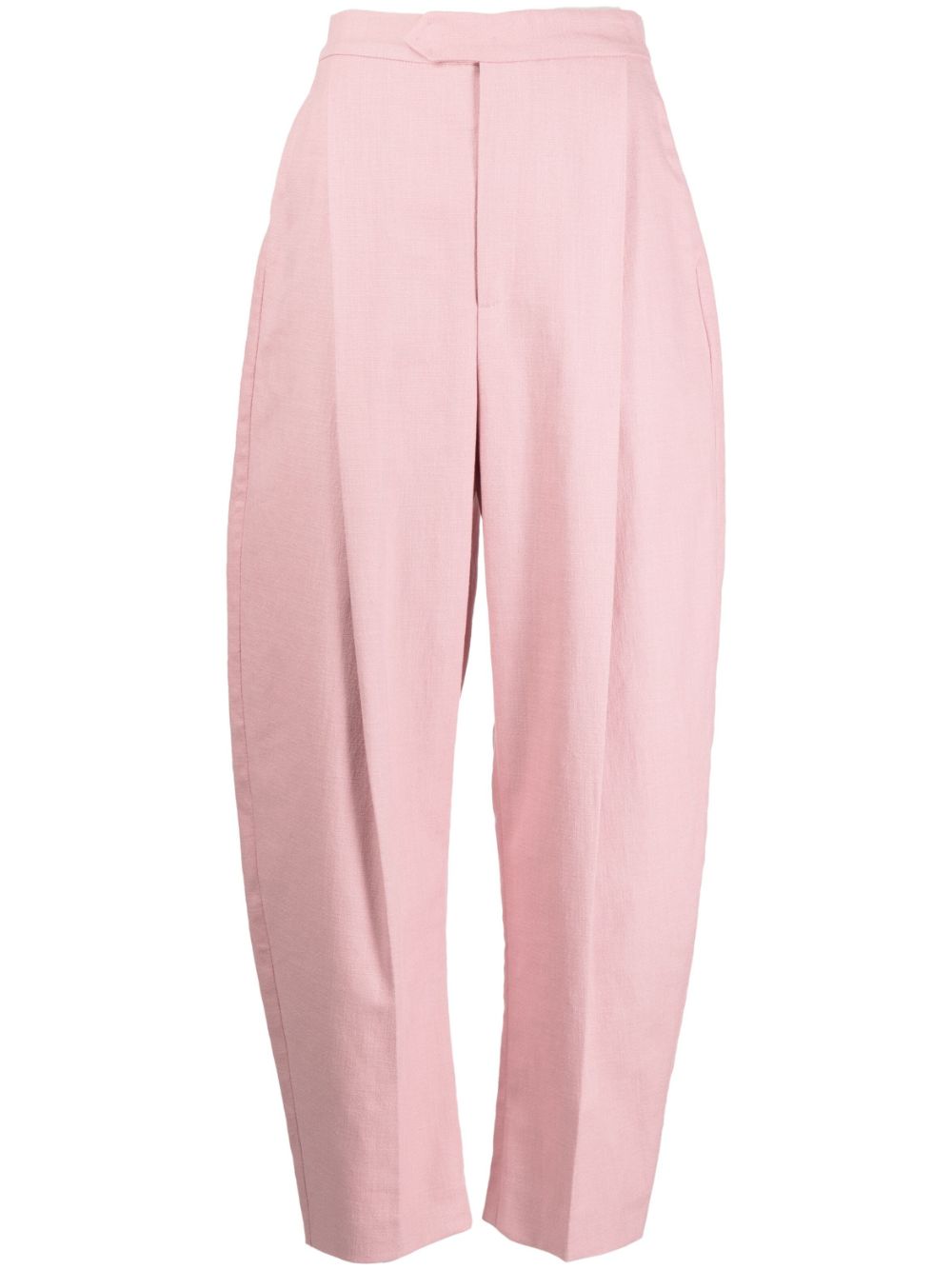High-waist tapered trousers - Pink