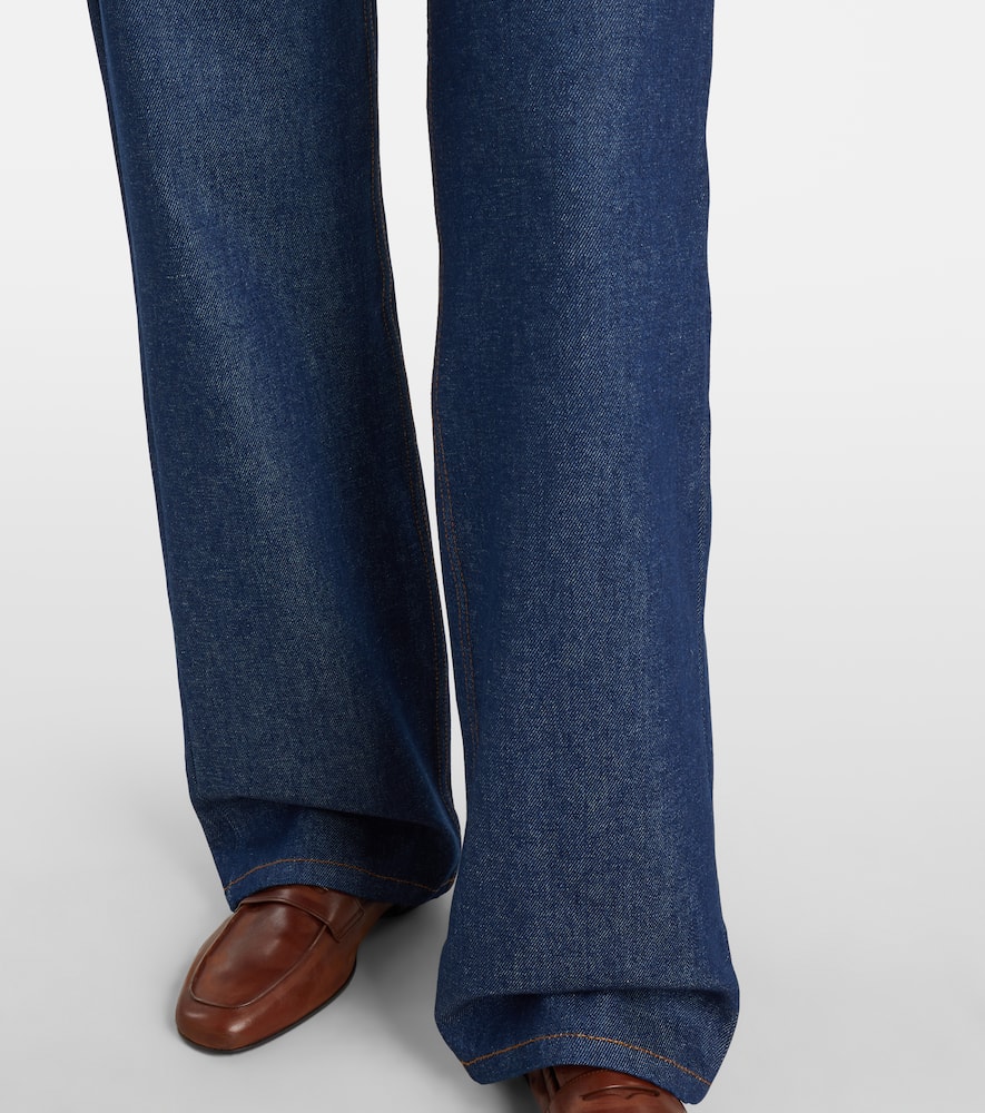 Mid-rise straight jeans