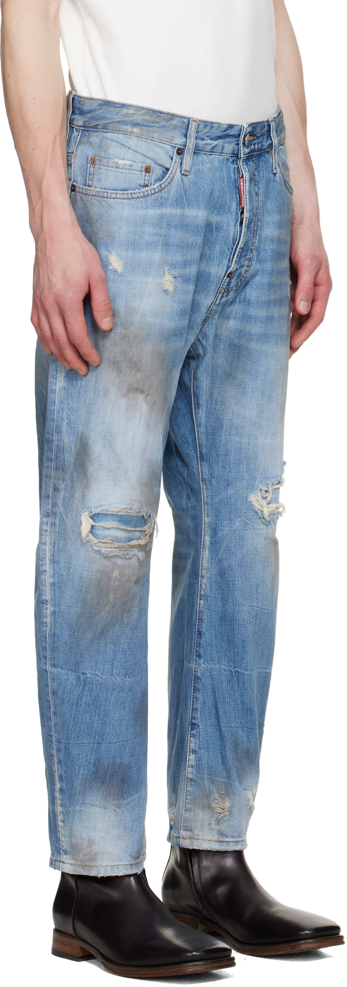Blue Light Dirty Wash Bro Jeans