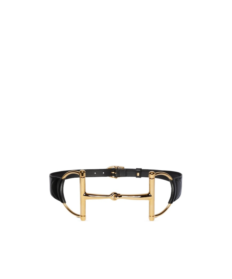 Wide belt with oversized Horsebit