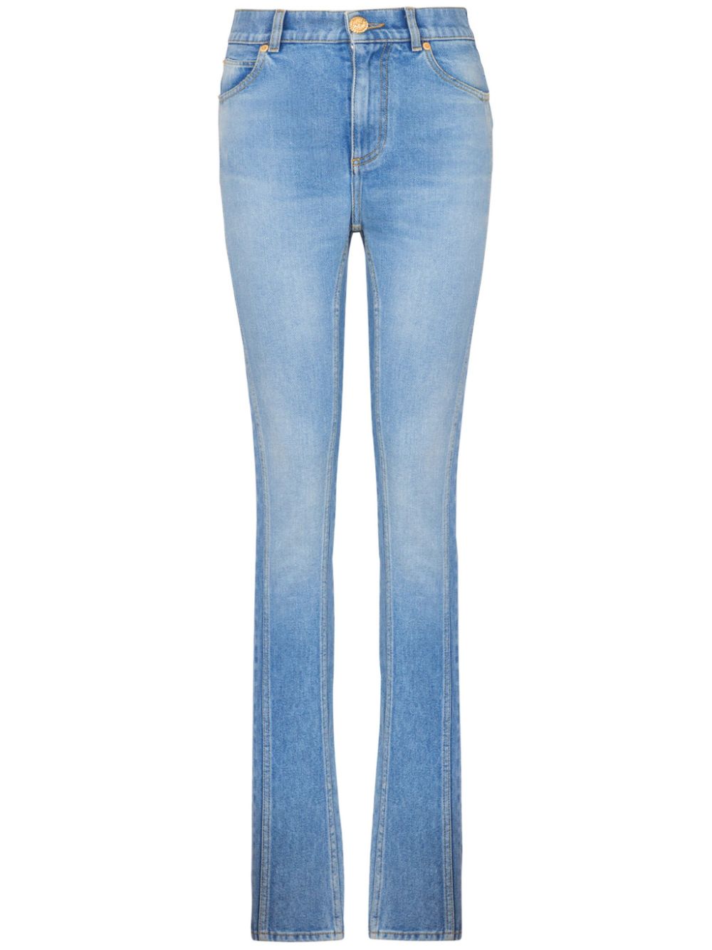 High-rise slim-cut jeans - Blue