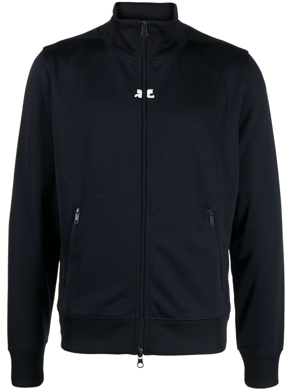 High-neck zip-up jacket - Blue