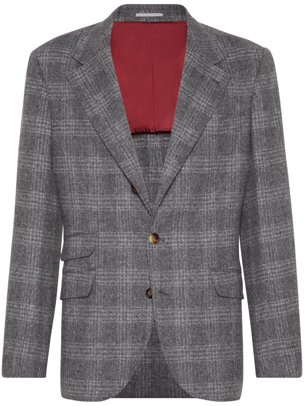 Check pattern blazer - Grey