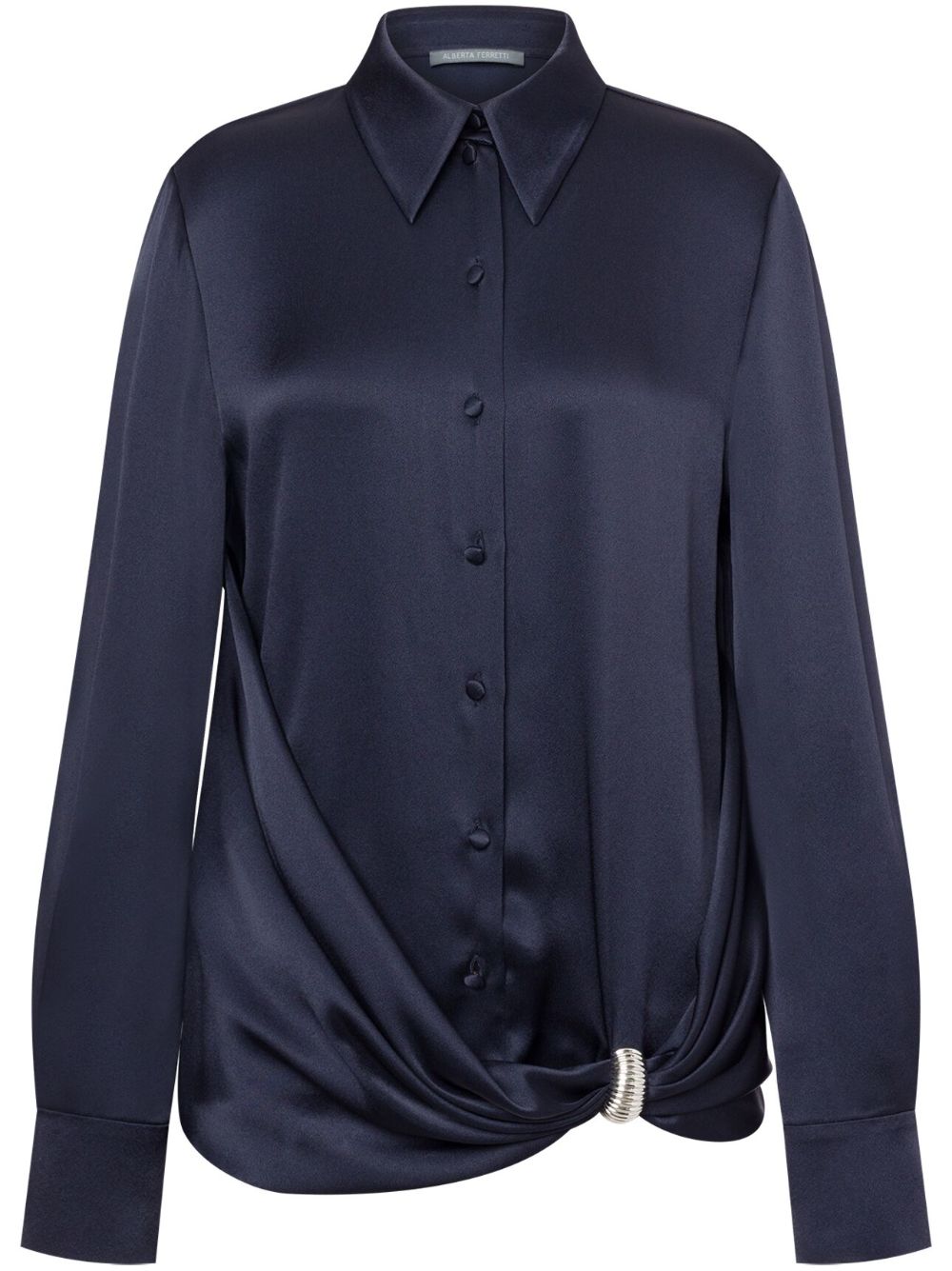 Satin-finish shirt - Blue