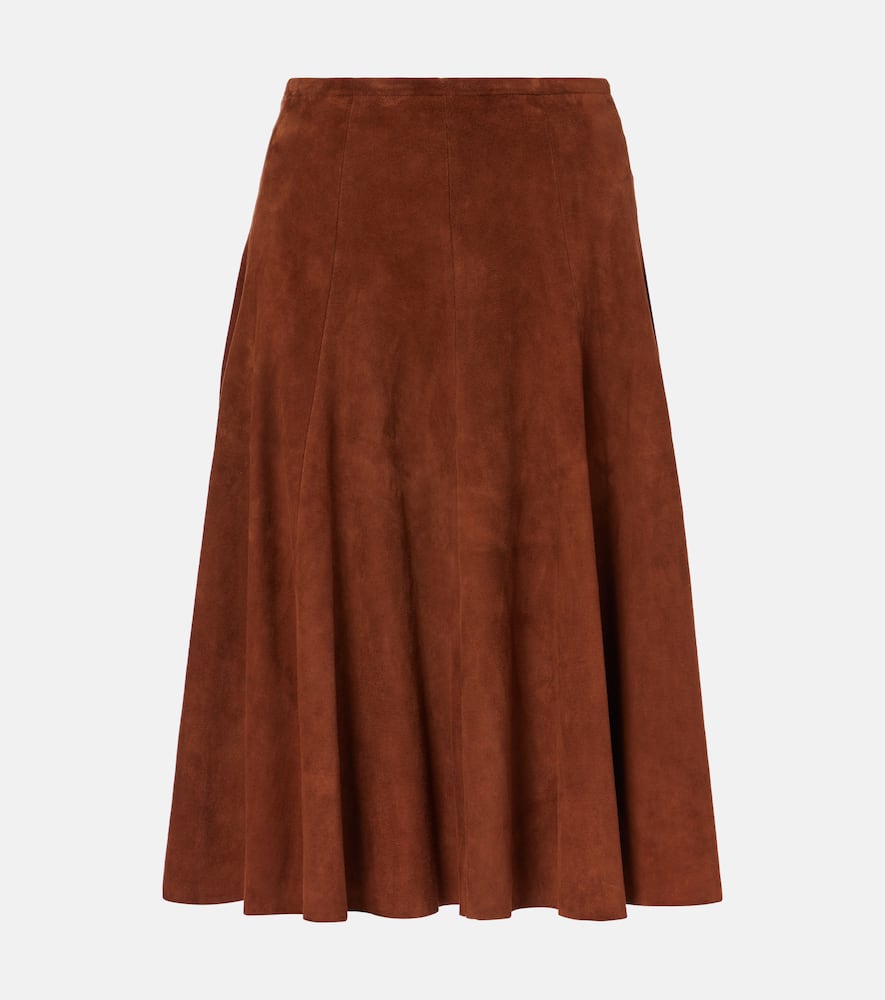 Sabrina suede midi skirt