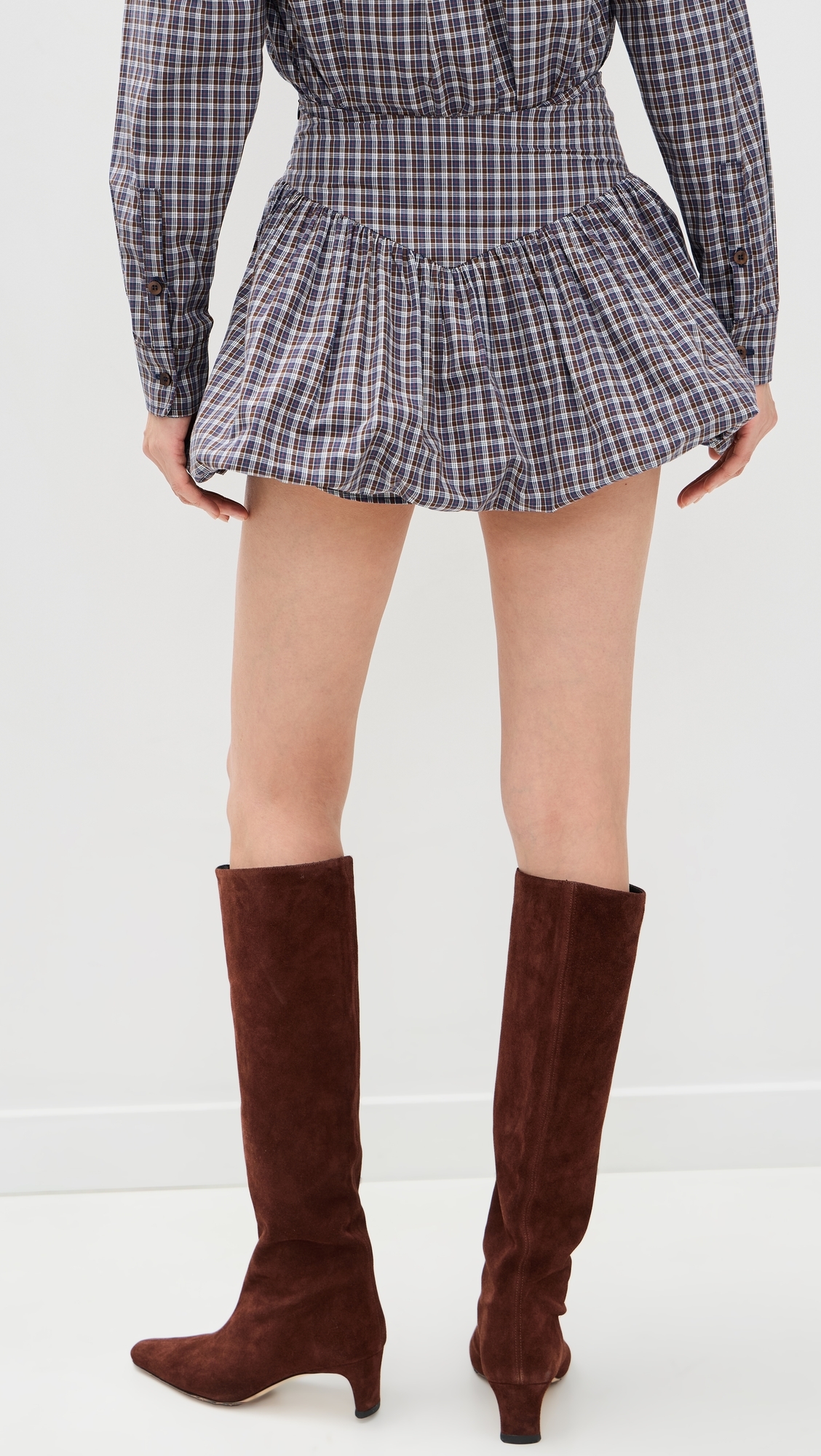 Zoe Skirt Chocolate Check