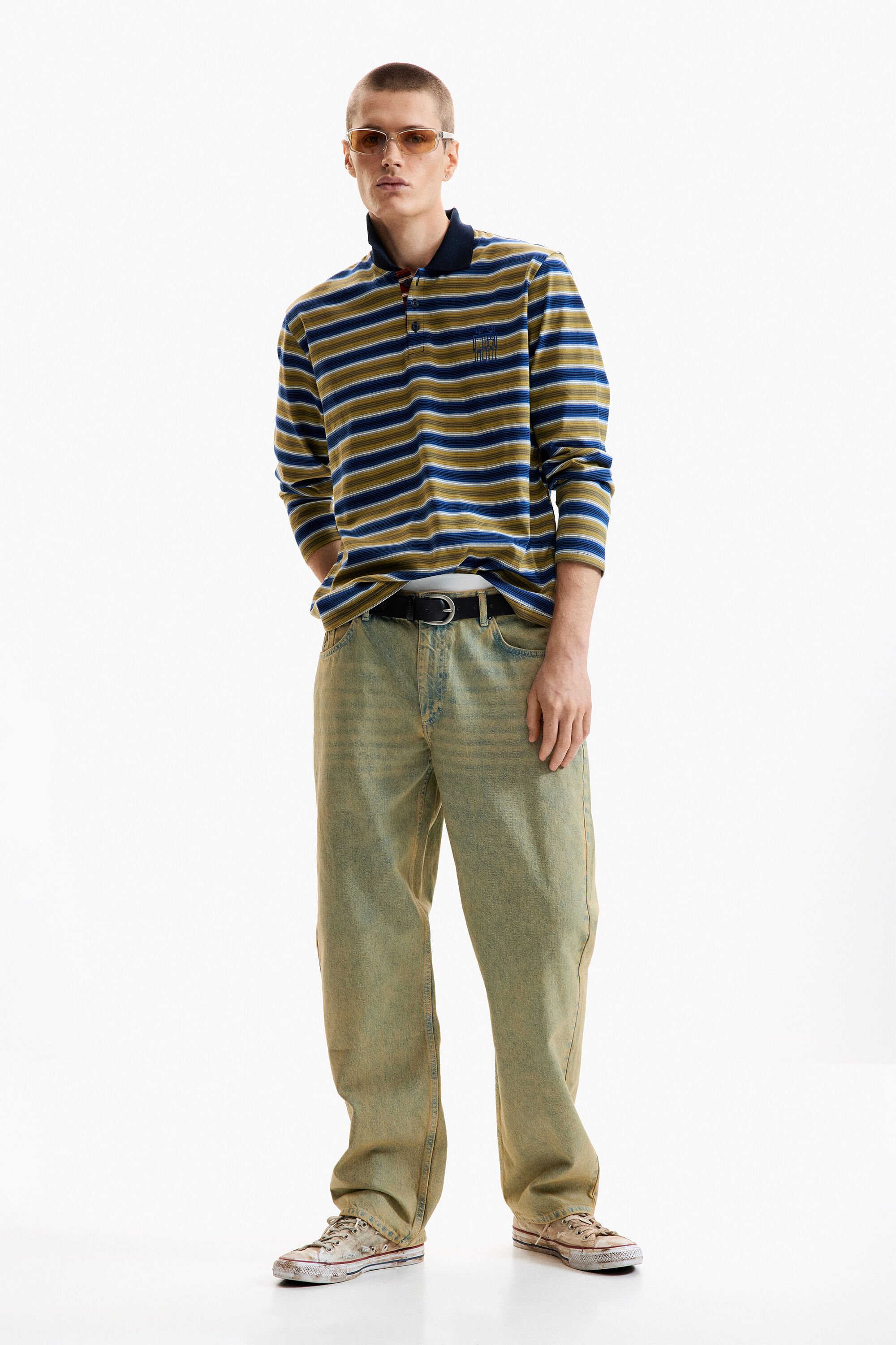 Dyed denim trouser
