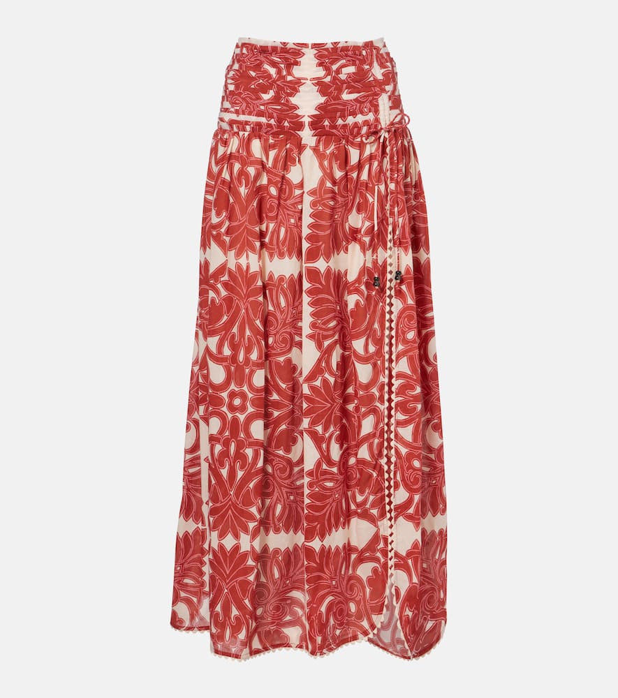 Carla printed cotton maxi skirt