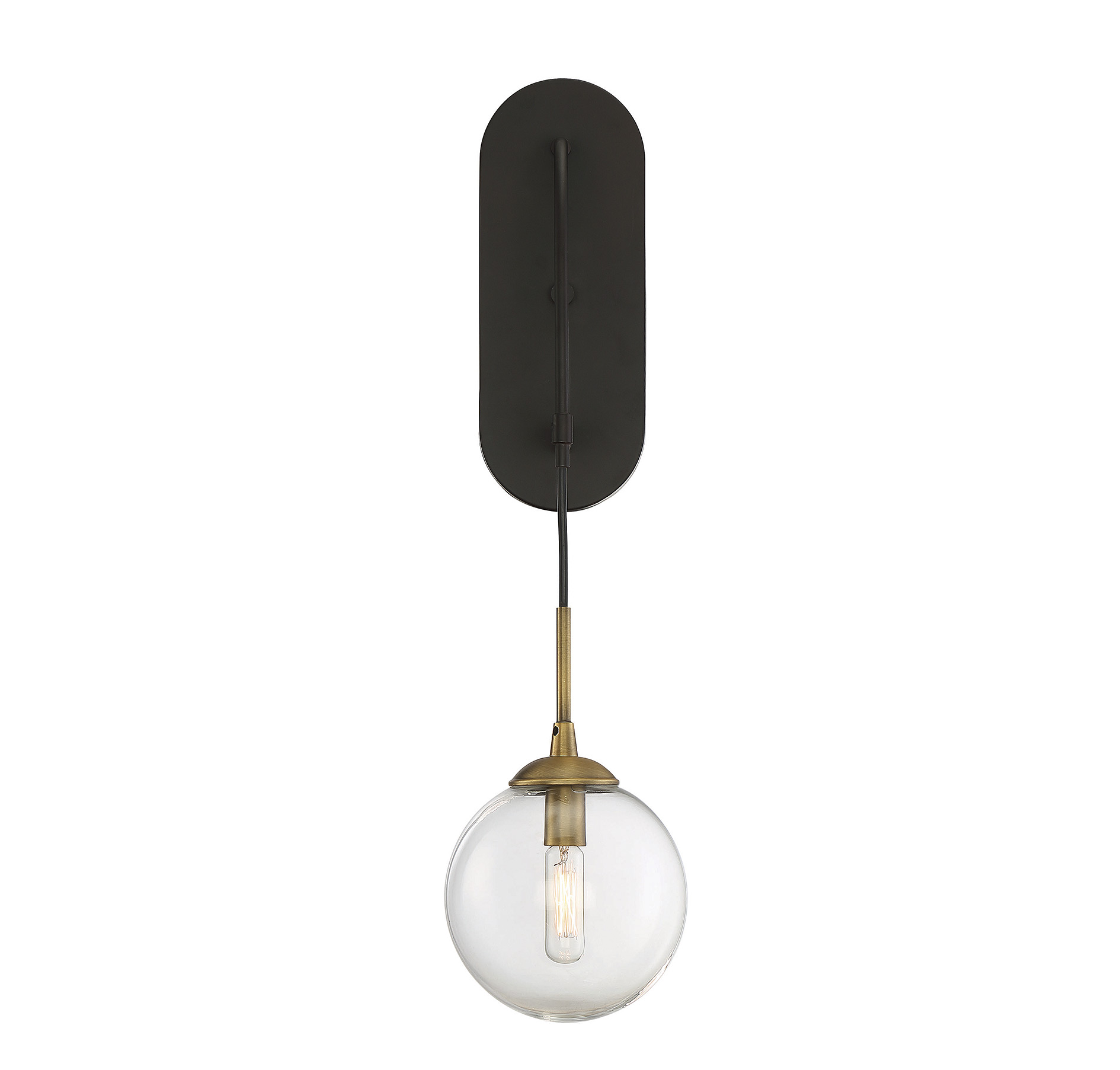 Savoy House Fulton Wall Sconce in English Bronze & Warm Bras