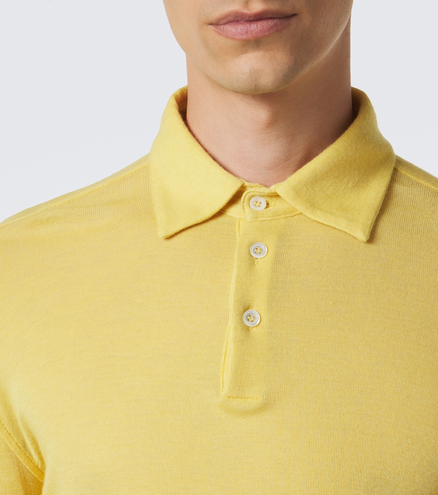 Reyes cashmere and silk polo sweater
