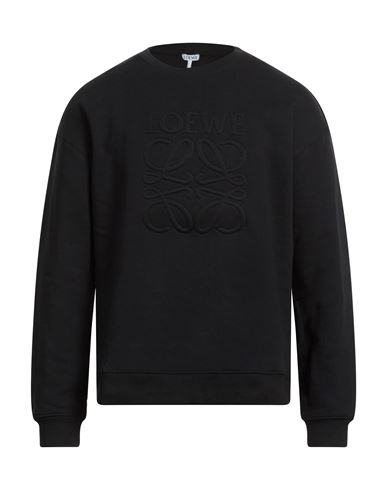 Man Sweatshirt Black Size L Cotton