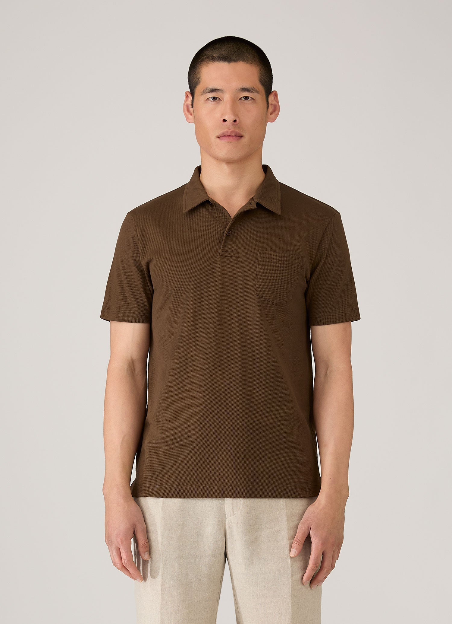 Men's Riviera Polo Shirt in Dark Walnut XXXL