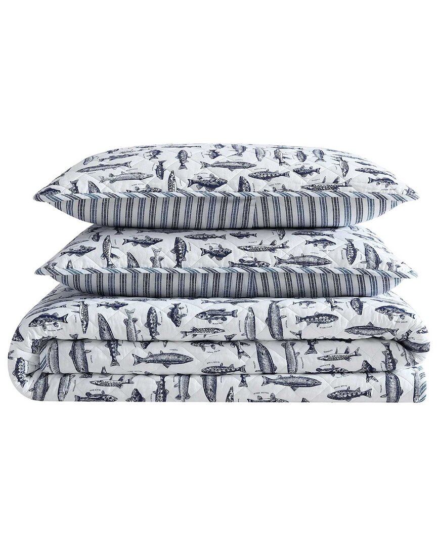 136 Thread Count Wes Fish Reversible Quilt Set