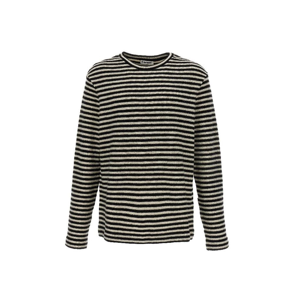 Striped Wool Shirt — Black