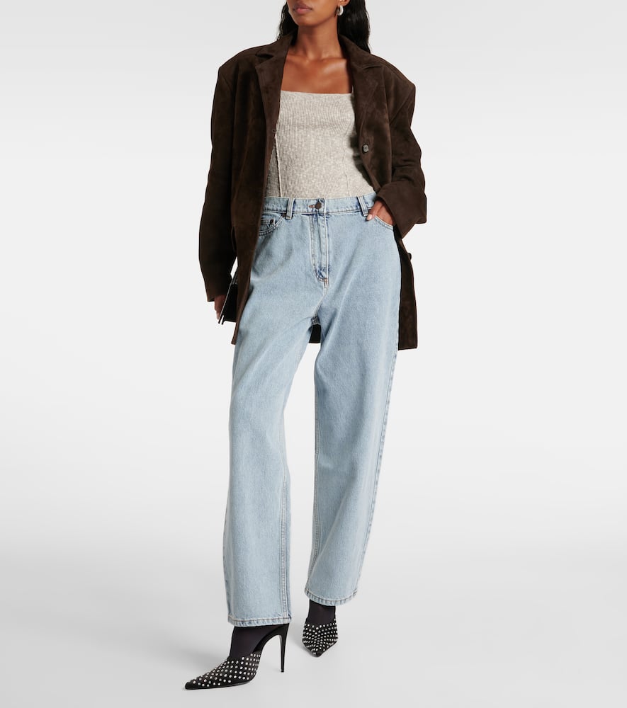 High-rise straight jeans