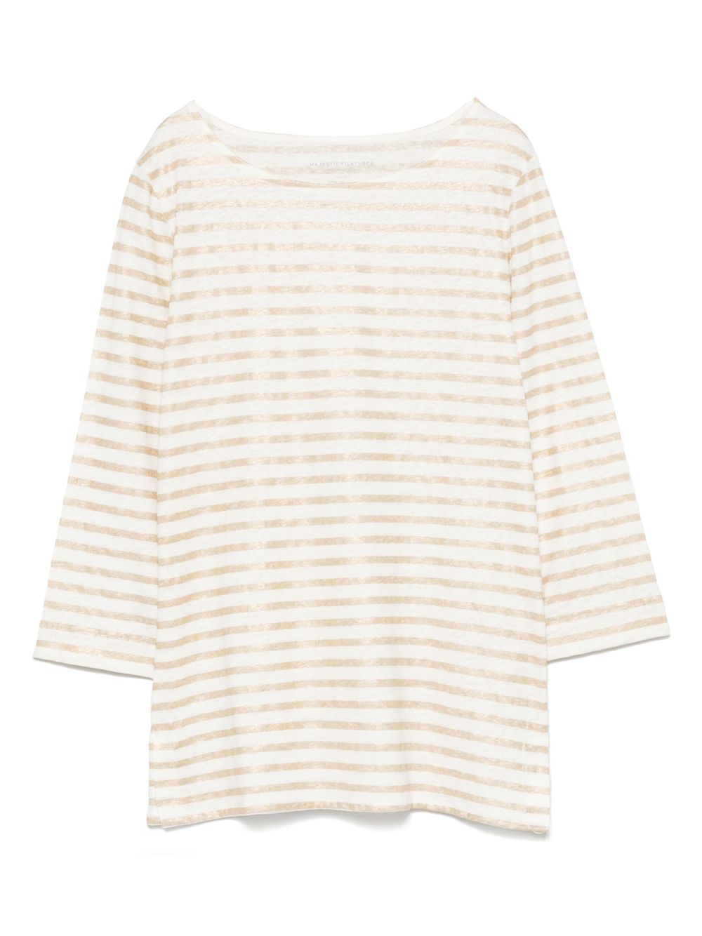 Majestic Filatures striped T-shirt - Gold