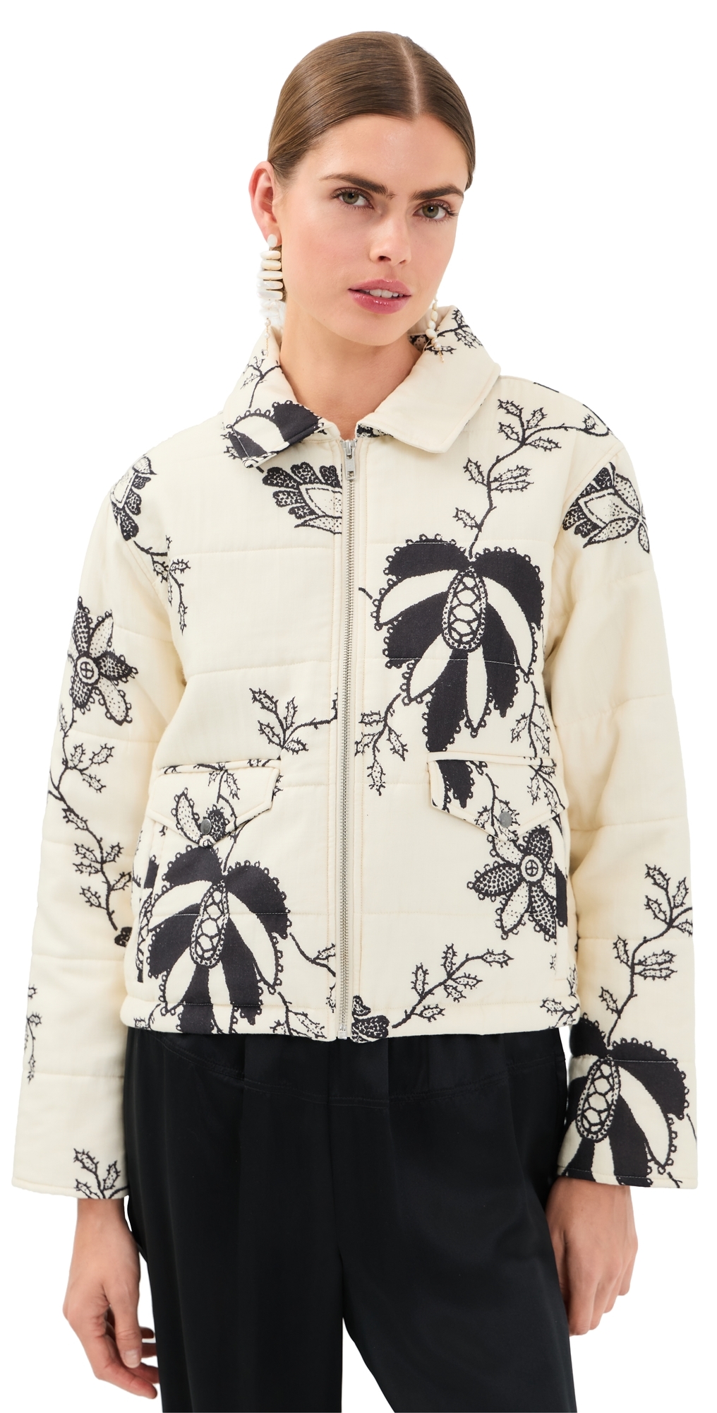 Lex Shadow Lace Jacket Off-White