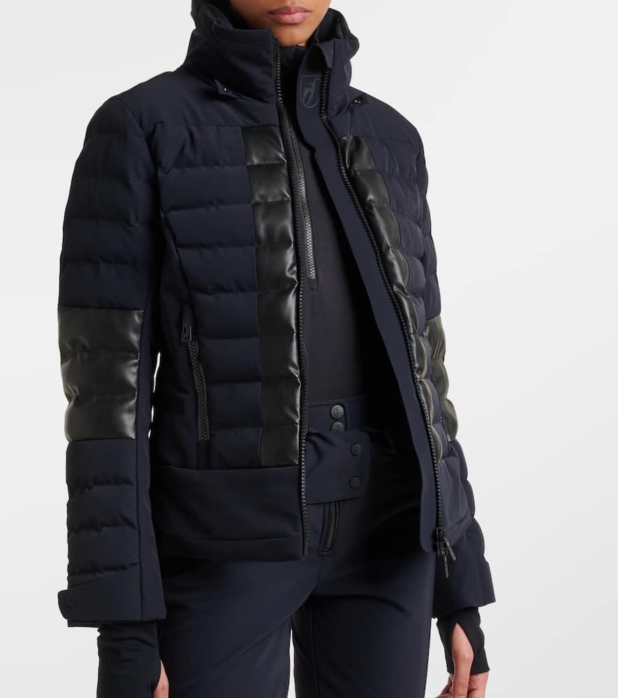 Lisbeth faux leather-trimmed ski jacket