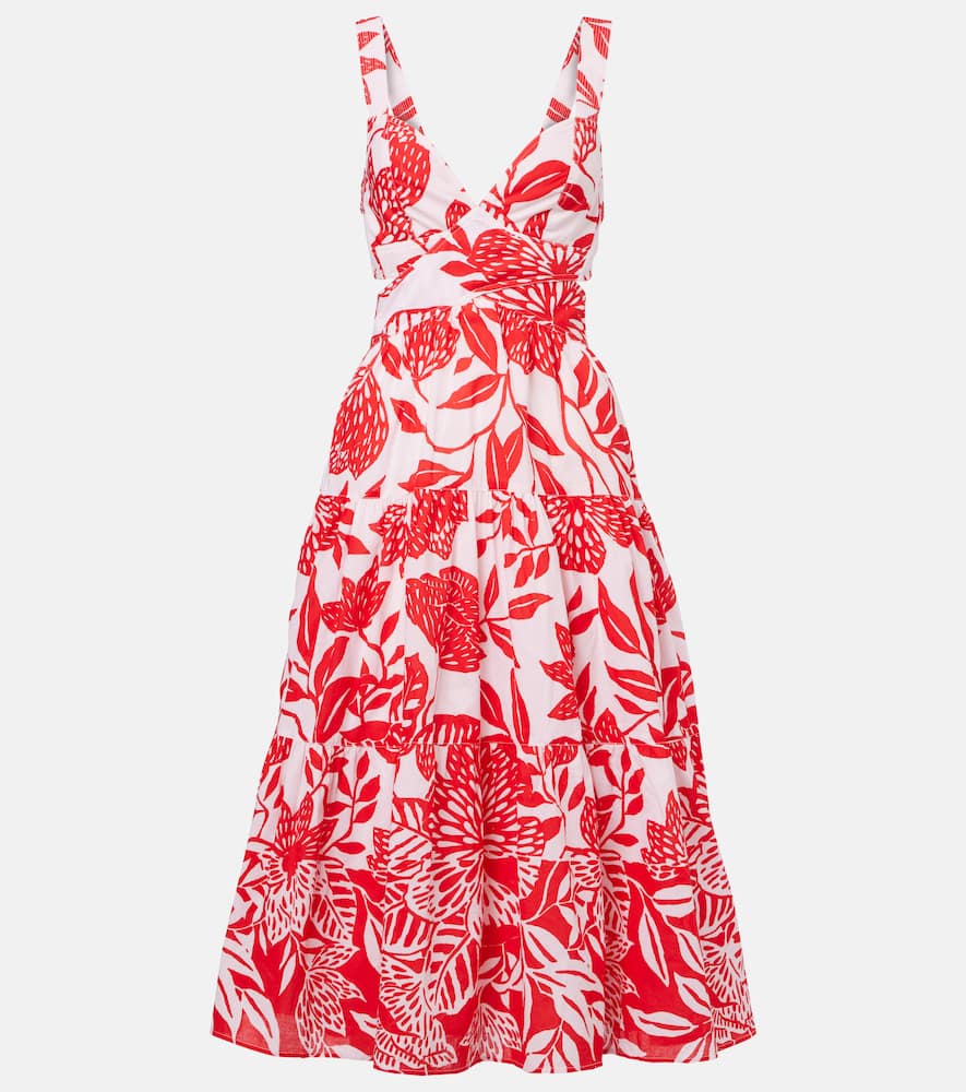 Coco floral cotton midi dress